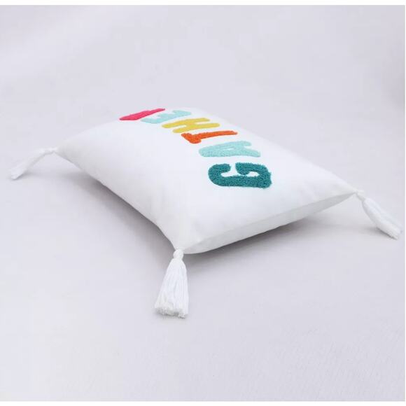 Gather Decorative Pillow – Colorful Fall Accent Cushion with Tassels - Picture 4 of 4